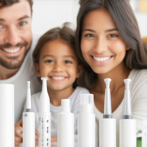 Family engaging with digital dental health tools at home for personalized preventive care.