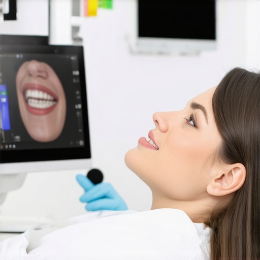 Dentist using digital imaging tools for precise dental assessment