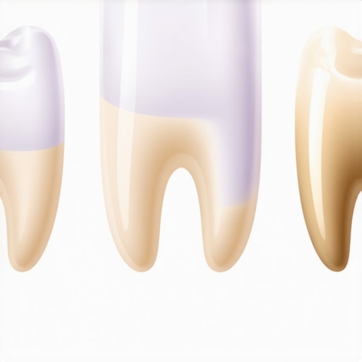 Comparison of porcelain, metal, and composite dental crowns highlighting differences in appearance and function.