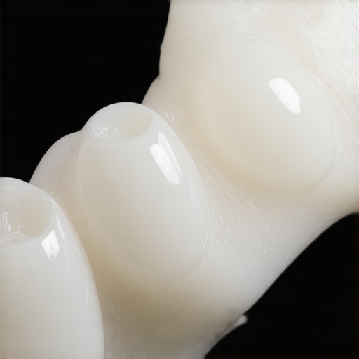 Close-up of durable zirconia dental crown highlighting material features