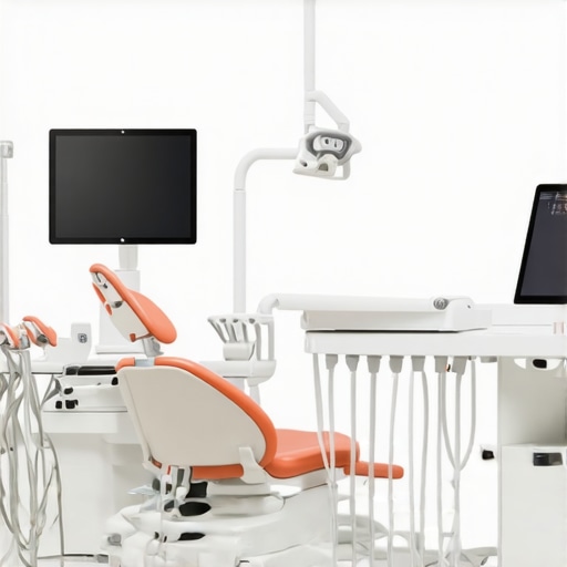 Family receiving dental care using advanced digital tools in a modern clinic.