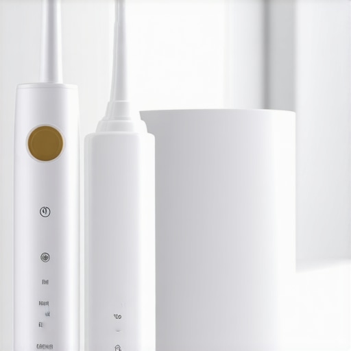 Ultrasonic toothbrush and water flosser ready for use in daily oral hygiene routines.