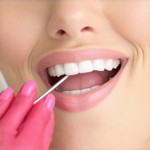 Proper Flossing Technique Dentist showing correct flossing method to ensure healthy gums