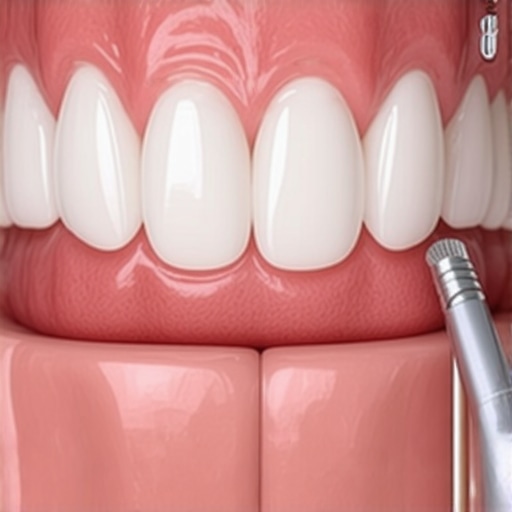 Caring for Dental Crowns Dental professional cleaning a dental crown with a scaler