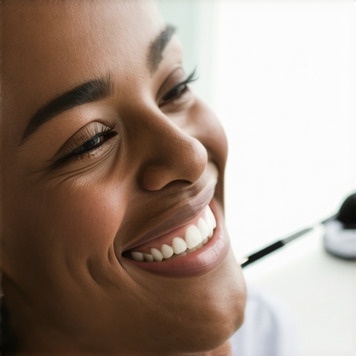 Consulting a Dentist for Safe Whitening Dentist advising patient on safe teeth whitening methods.