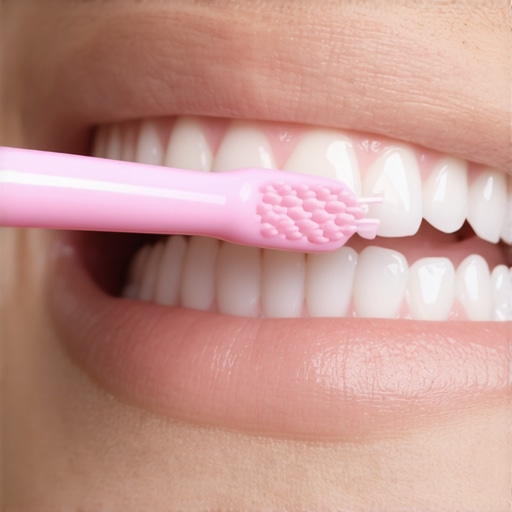 Dental professional applying fluoride varnish to strengthen enamel.