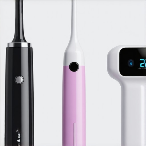 Modern Dental Tools for Optimal Oral Maintenance A collection of high-tech dental tools used for teeth cleaning and monitoring