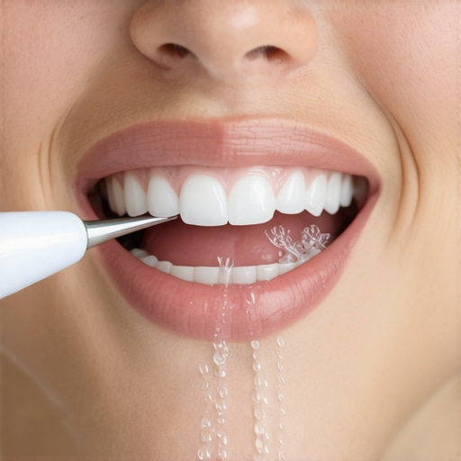 The proper way to use a water flosser for crown maintenance