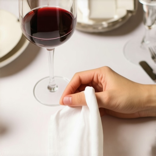 The secret to preventing red wine stains during a dinner party