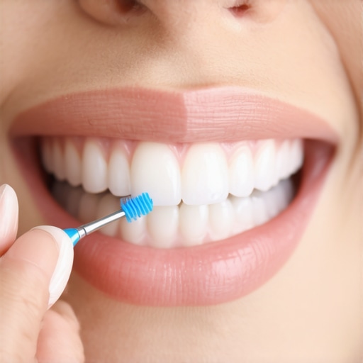 The trick to cleaning under a fixed dental bridge