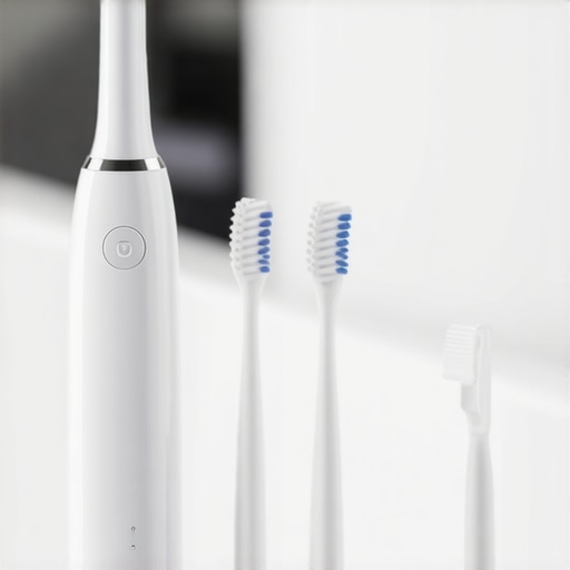 A set of advanced toothbrushes, interdental brushes, and a water flosser demonstrating modern dental maintenance tools.