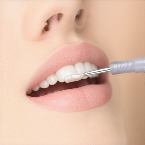 Emergency dental crown repair kit Person repairing dental crown with dental cement during travel