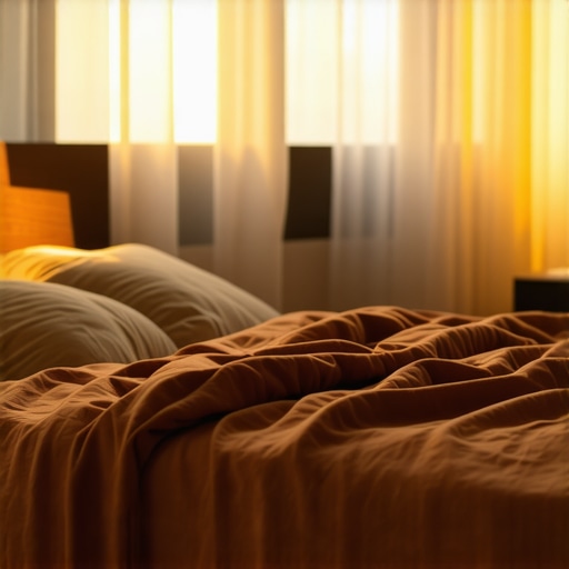 Calm bedroom setting promoting restful sleep to prevent teeth grinding.