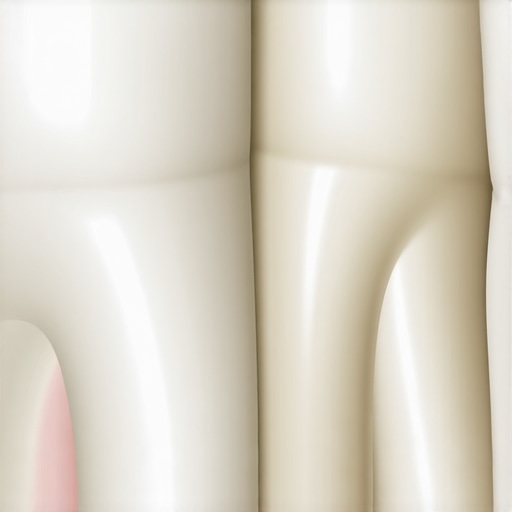 Close up of a dental crown margin and sensitive gum line area