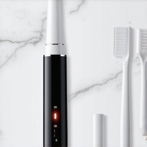 Electric toothbrush with pressure sensor and interdental brushes for cleaning dental crowns.