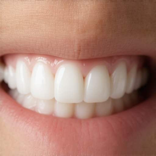 Correct Angle for Electric Brushing Close-up showing the proper 45-degree angle for using an electric toothbrush against the gums.