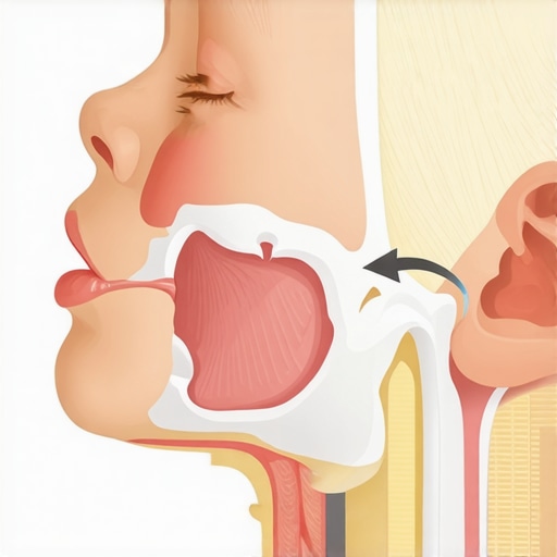 Diagram showing how the tongue should rest against the palate to encourage healthy jaw expansion.