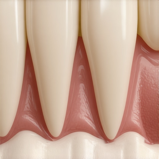 Detailed View of Dental Crown Margin Close up of a porcelain dental crown showing the importance of the gum line margin for oral health