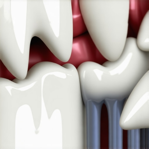 A dental professional demonstrating how a crown leak occurs at the margin.