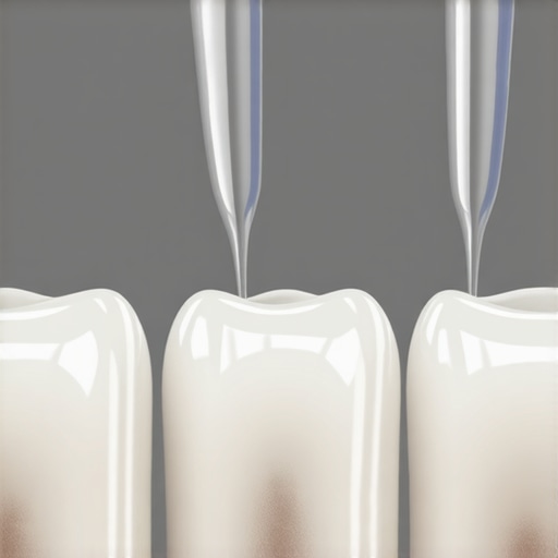 Early Cavity Detection on Molar Close-up of a dental explorer tool identifying a small cavity on a tooth.