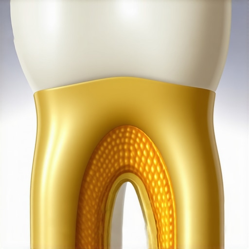Enamel wear vs healthy dentin Close up of tooth enamel wear and exposed dentin due to hard brushing