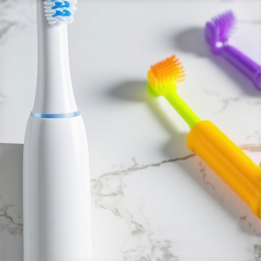 Electric toothbrush and interdental brushes for optimal oral care.