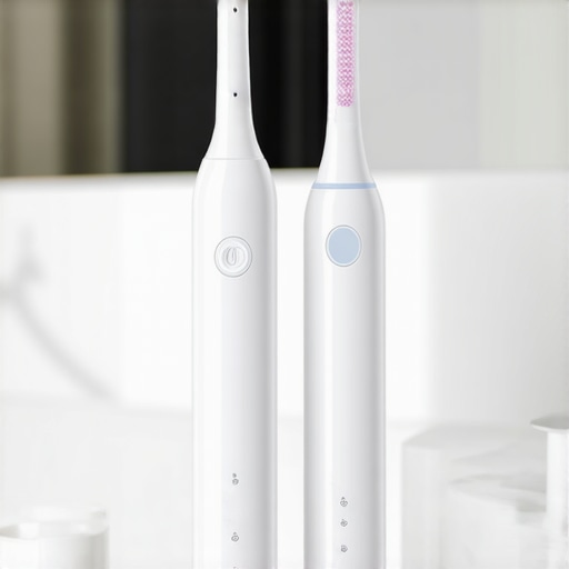 Essential Modern Dental Tools An electric toothbrush and a water flosser representing advanced home oral care.