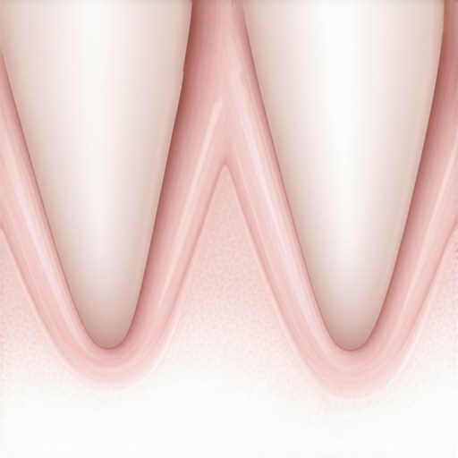 Examining a Dental Crown Margin Close-up view of a dental crown margin and gum tissue.