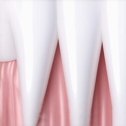 A detailed view of a dental crown meeting the gum line to illustrate proper marginal health.