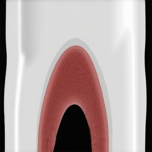 Microscopic View of Crown Margin and Plaque Close-up illustration of a dental crown margin and the area where plaque accumulates at the gumline.