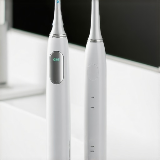 High-tech water flosser and sonic toothbrush for dental crown care