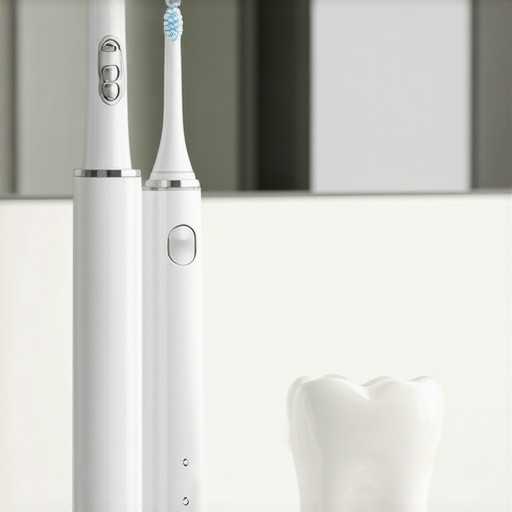 Electric toothbrush and water flosser for dental crown care