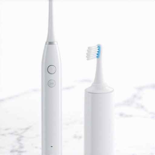 High-tech electric toothbrush and water flosser for dental maintenance