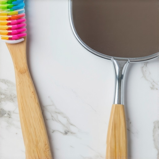 Natural Toothpaste and Dental Mirror A comparison of natural dental products and professional oral care tools.