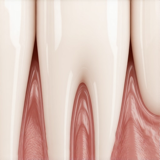 A detailed view of a professional dental crown illustrating proper placement and texture.