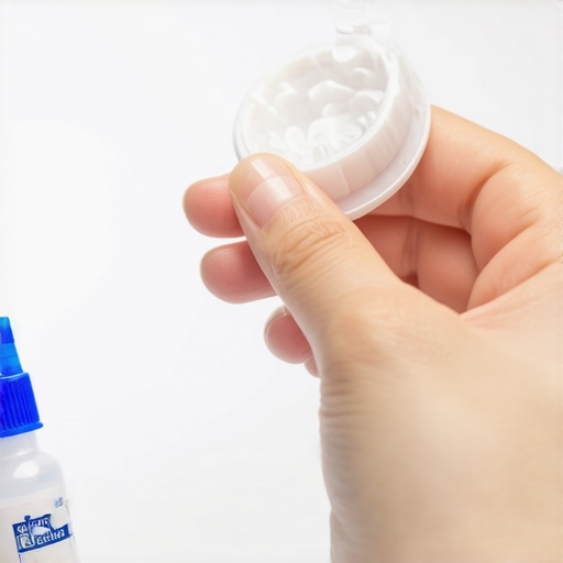 Applying desensitizing gel to a dental whitening tray for a comfortable experience.