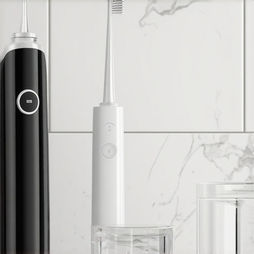 Interdental brush and water flosser for crown maintenance