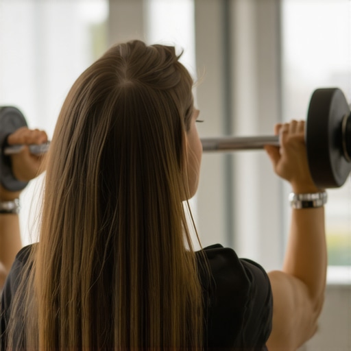Person demonstrating proper jaw relaxation during heavy exercise to prevent tooth pain.