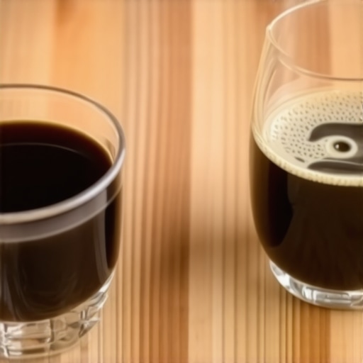 A glass of water and a cup of coffee illustrating dental hygiene tips for coffee lovers.