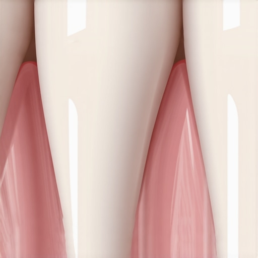 Close-up of a dental crown margin and gum line showing the importance of oral hygiene for restorations.