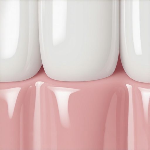 The Critical Margin of a Dental Crown A detailed view showing the healthy margin where a dental crown meets the gum line.