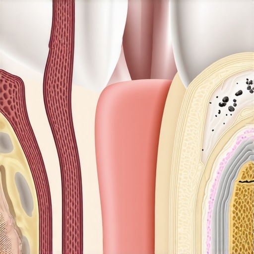 Diagram comparing enamel erosion caused by abrasive toothpaste with healthy tooth structure.