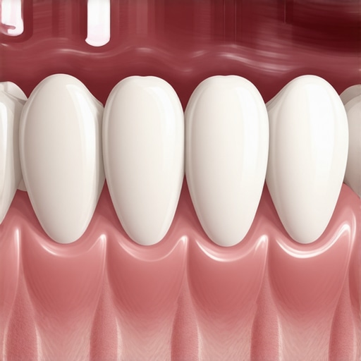 Close-up illustration of a dental crown margin and gum line interface.