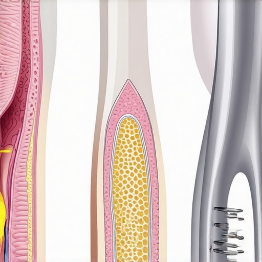Diagram of a dental crown showing the marginal seal and potential areas for bacterial leakage.
