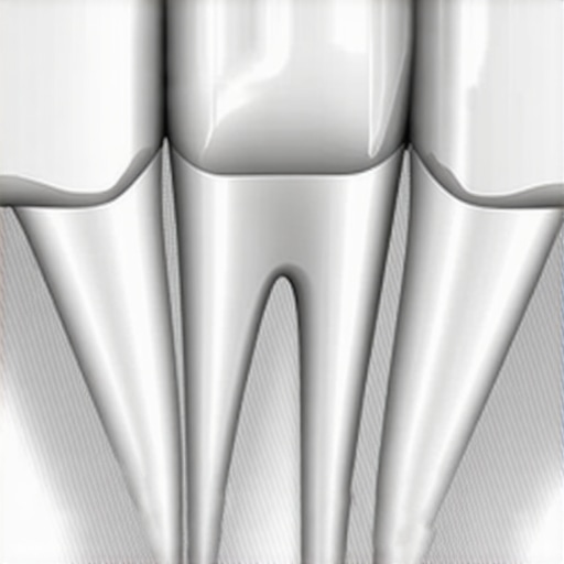 Close-up dental X-ray of a crown showing the margin area.