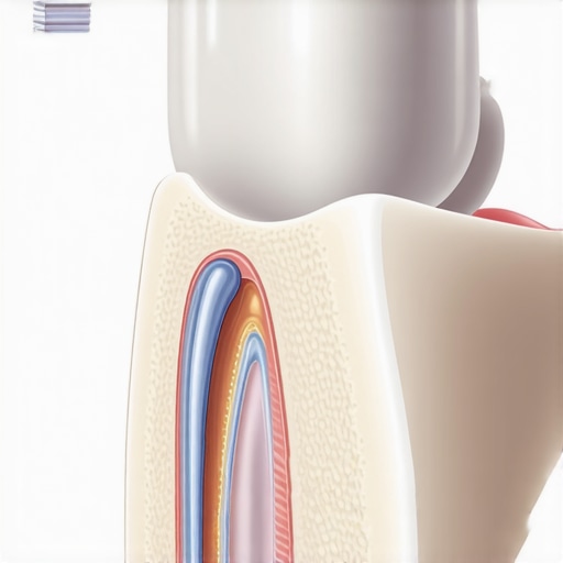 Diagram showing a soft toothbrush angled at 45 degrees along the gum margin